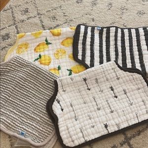 Little unicorn gender neutral burp cloth bundle